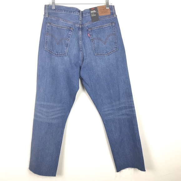 Levi’s Premium Wedgie Straight High Rise Raw Hem Jeans 31 - Picture 5 of 8